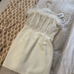 12th Tribe White Mini Dress